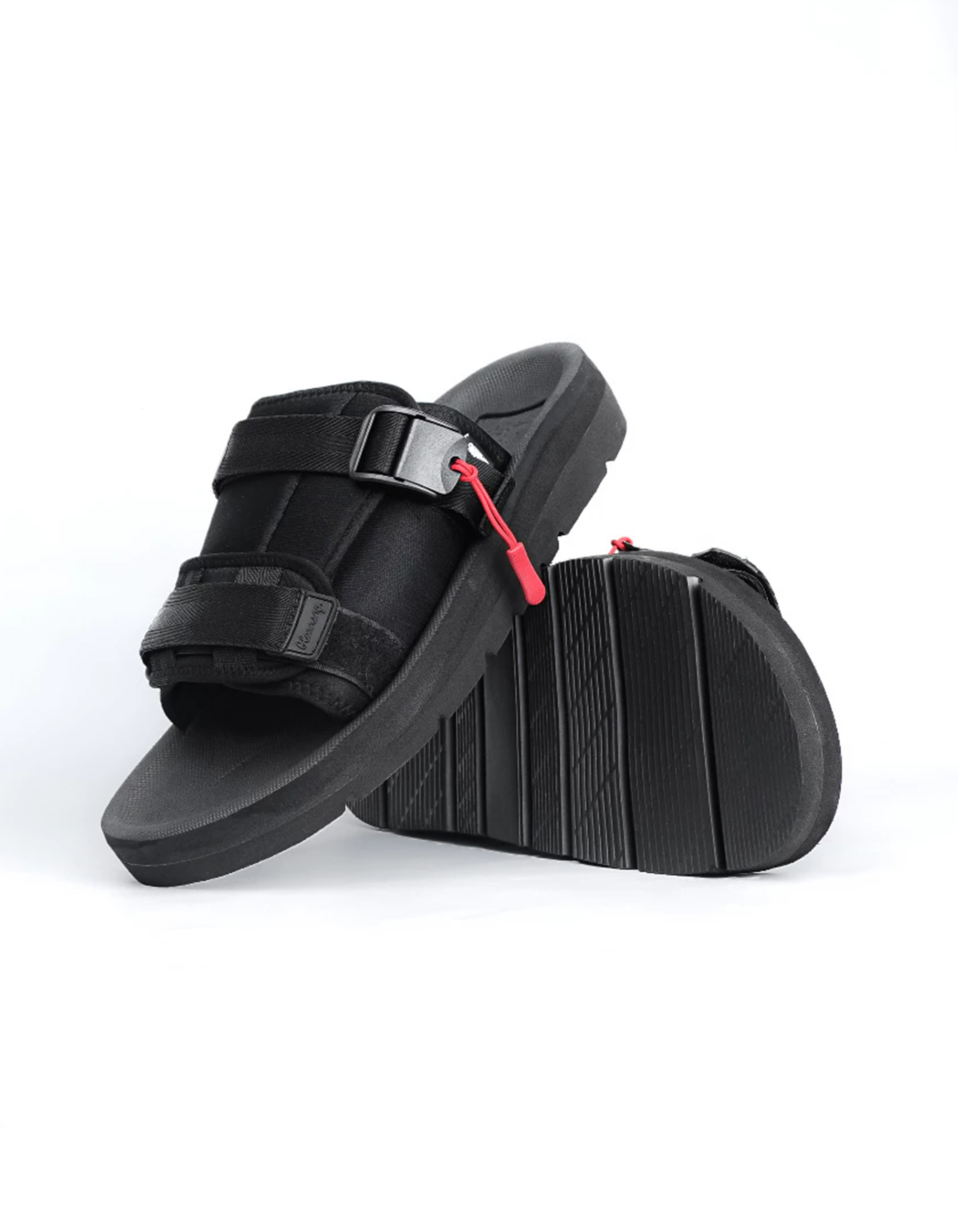 SANDAL TRAVELING ACHROMO LITH - BLACK