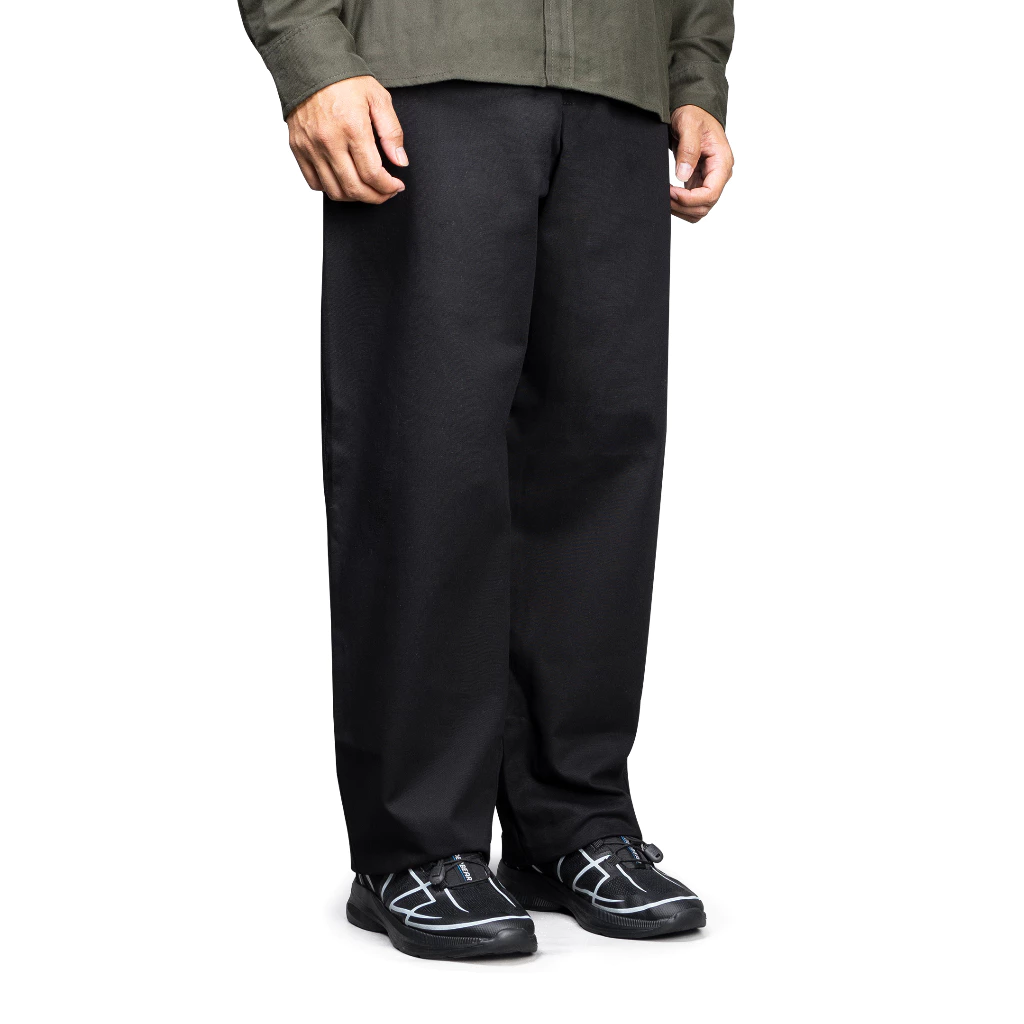 LONG PANTS RELAXED  WIDE - BLACK