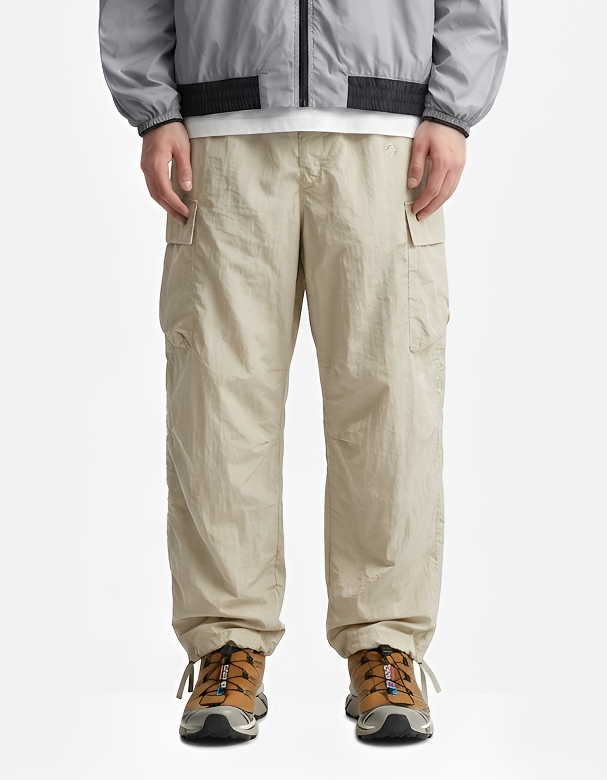 GLOAMING LONGPANTS CARGO CRINCKLE CREAM