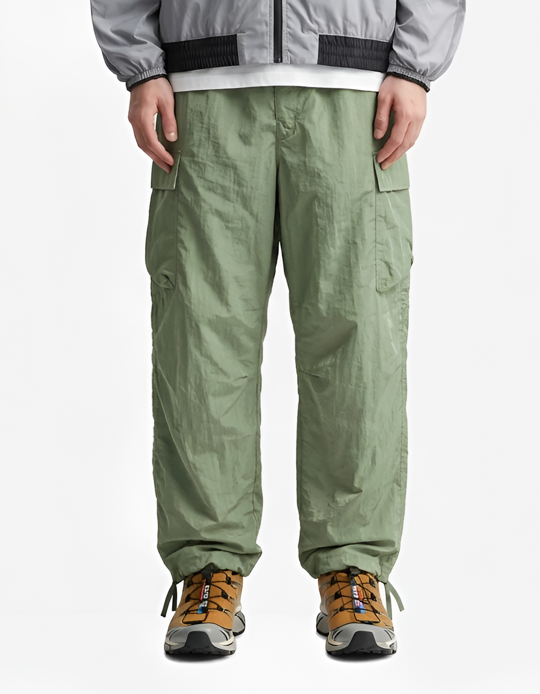 GLOAMING LONGPANTS CARGO CRINCKLE ARMY