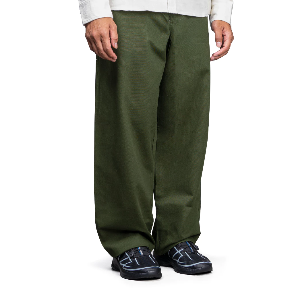 LONG PANTS RELAXED WIDE  - ARMY