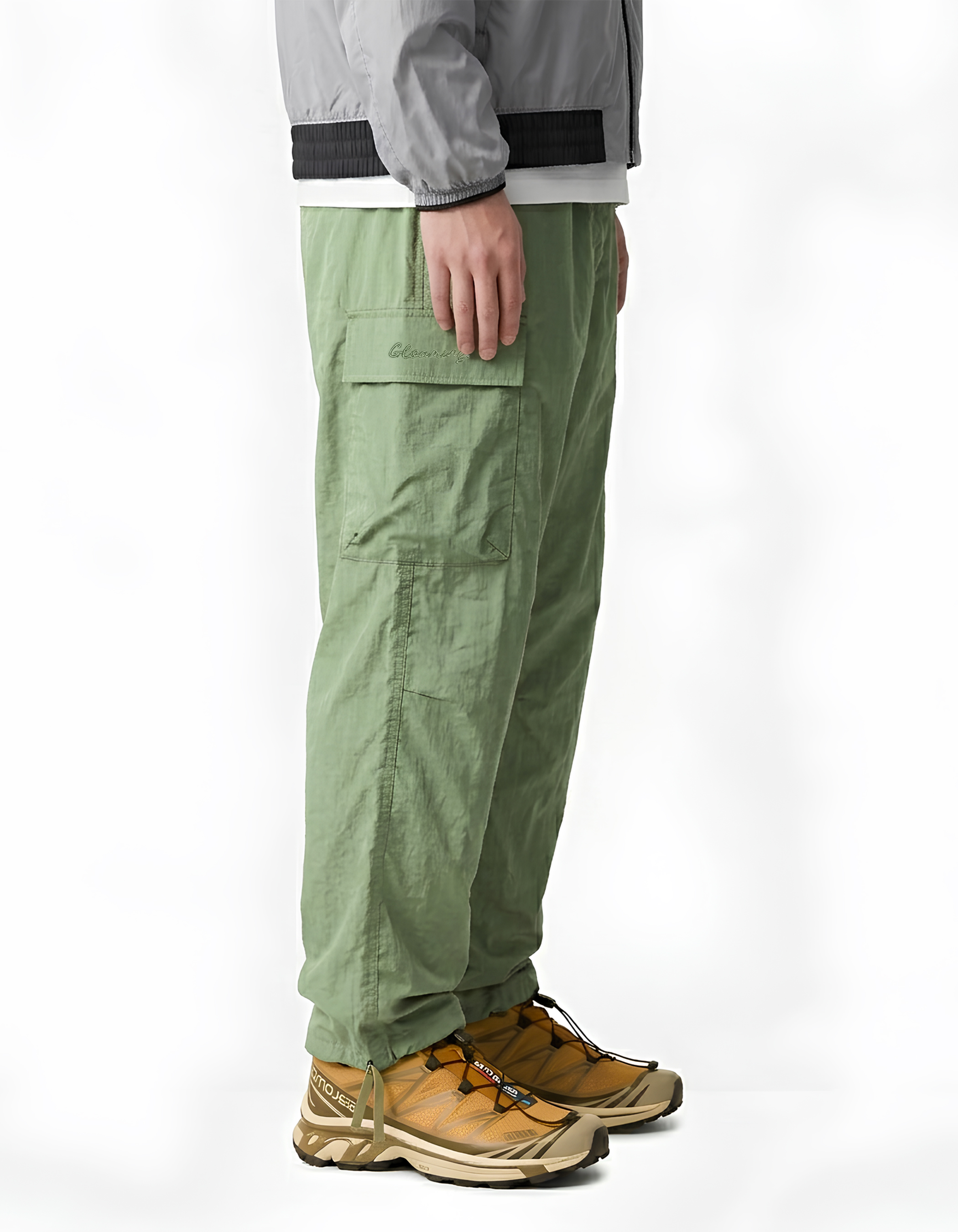 GLOAMING LONGPANTS CARGO CRINCKLE ARMY