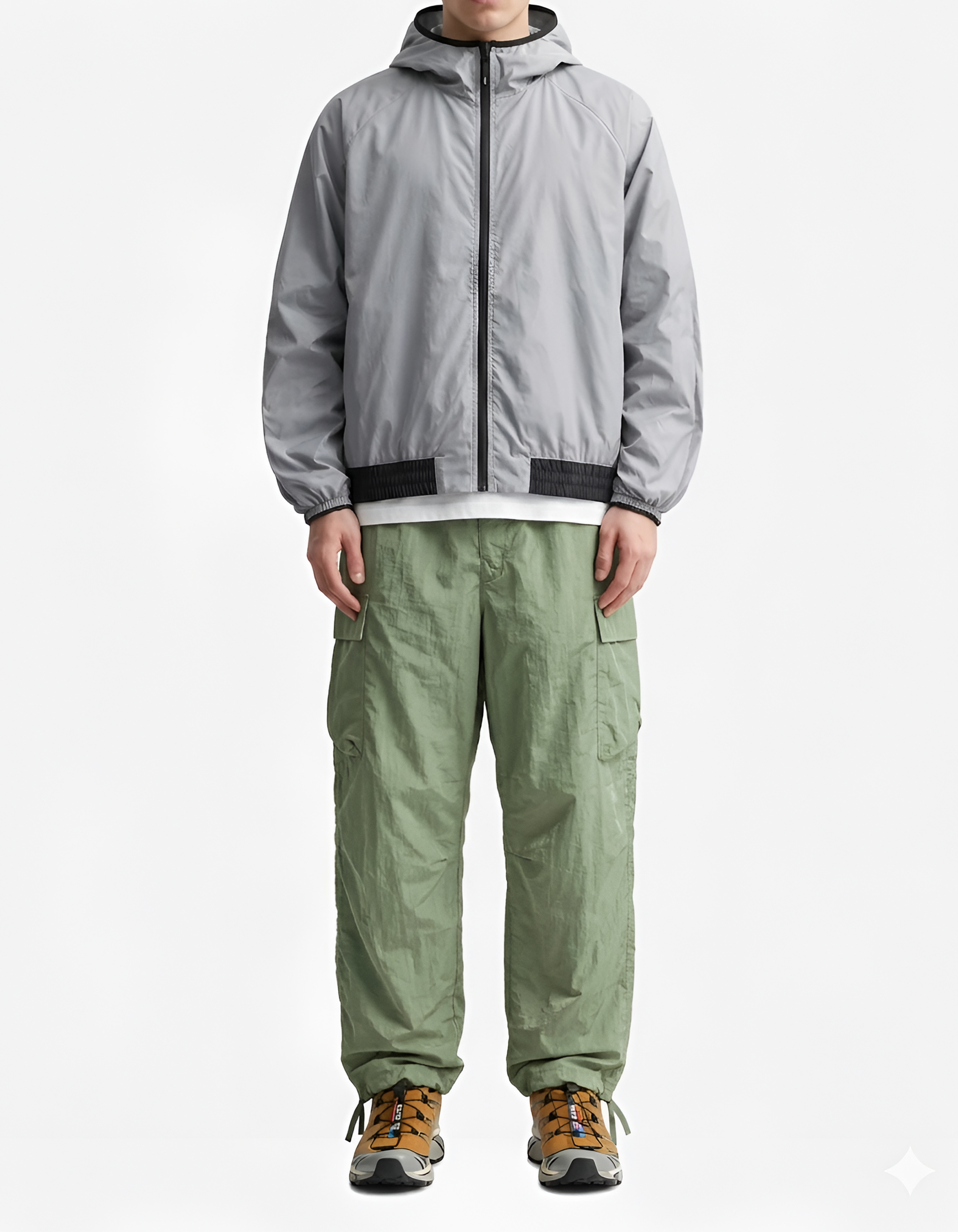 GLOAMING LONGPANTS CARGO CRINCKLE ARMY