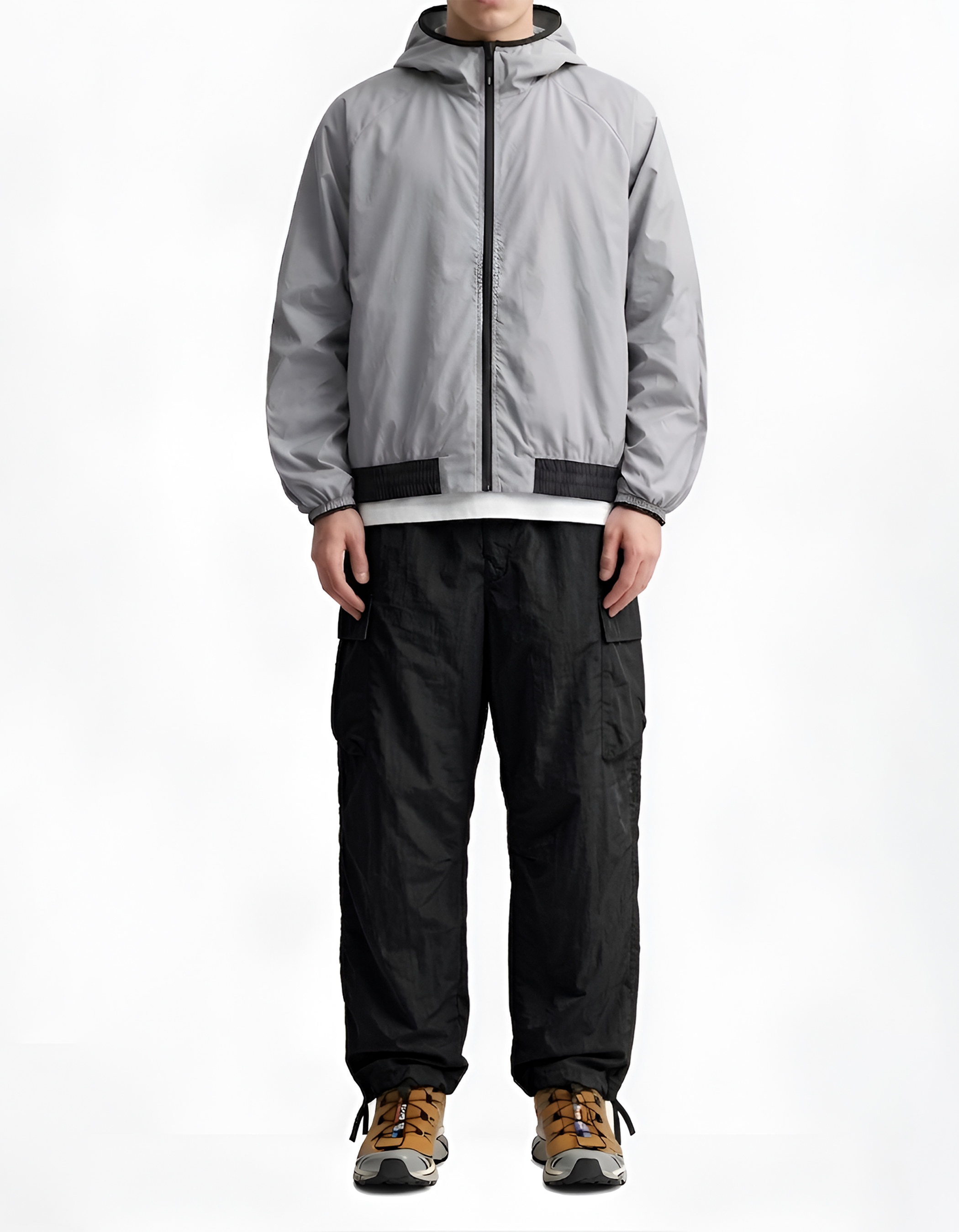 GLOAMING LONGPANTS CARGO CRINCKLE BLACK